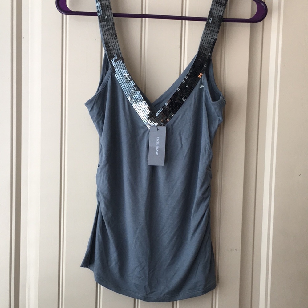 River Island Slate Blue Tank Top